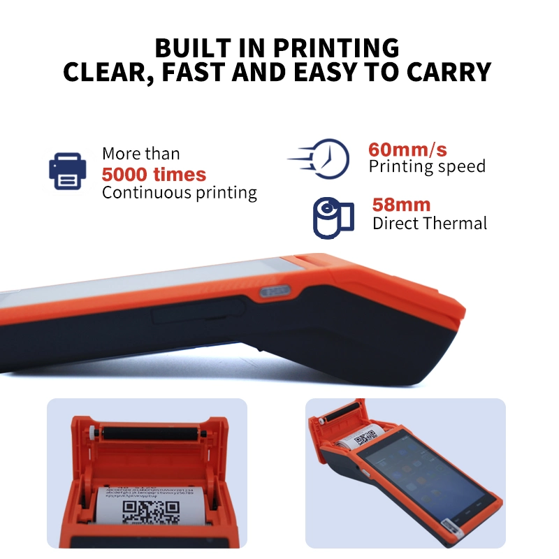 Easy to Carry Android 8.1 Smart Handheld POS Terminal for Connecting Data