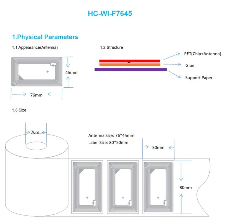 Factory Price ISO15693 Writable Hf SL2s2002 NFC Library Tag for Book Theft Management