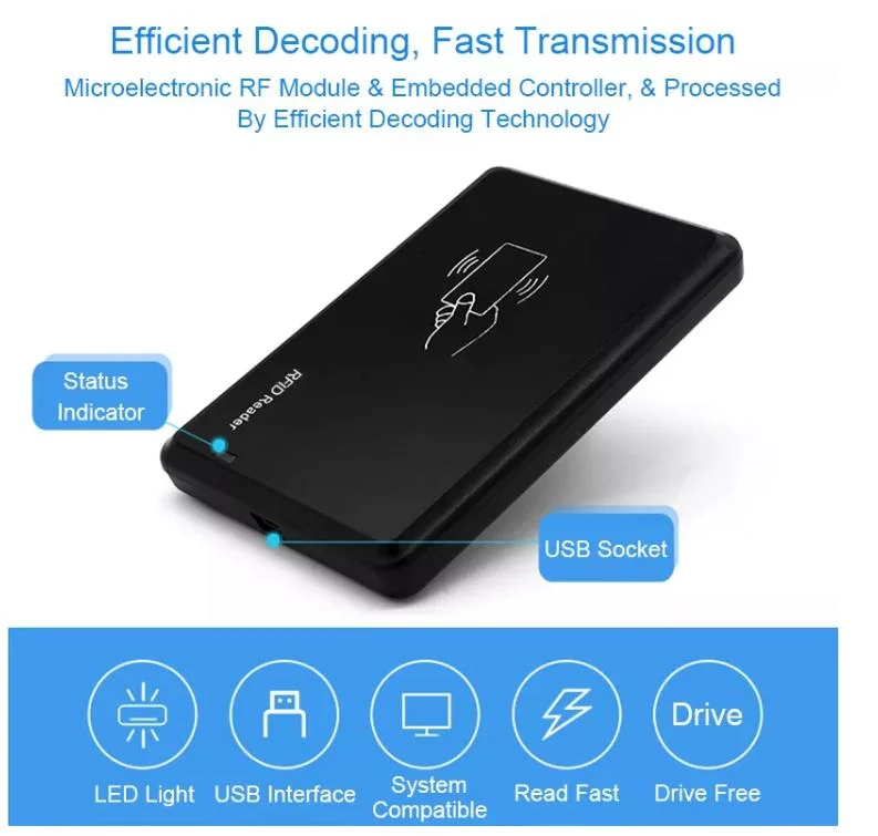 Lf RFID 125kHz Smart Card USB Reader ID Card Reader