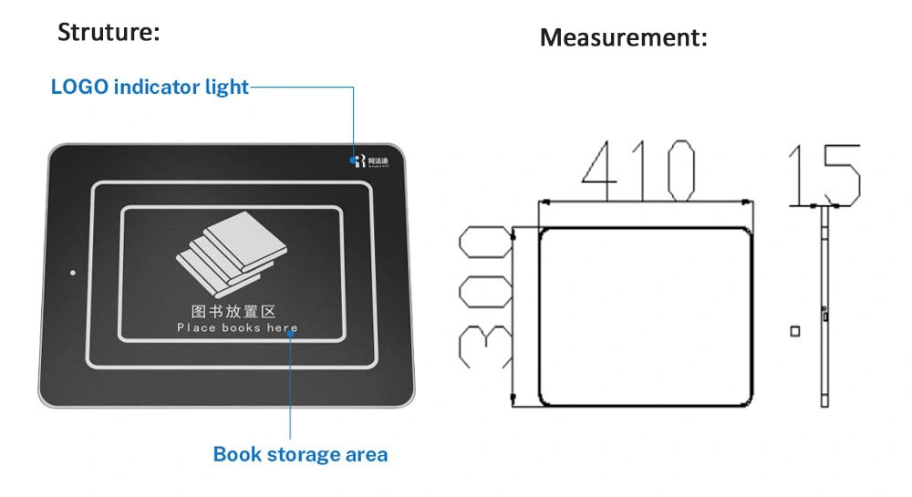 Desktop Hf RFID Reader 13.56MHz USB for Library