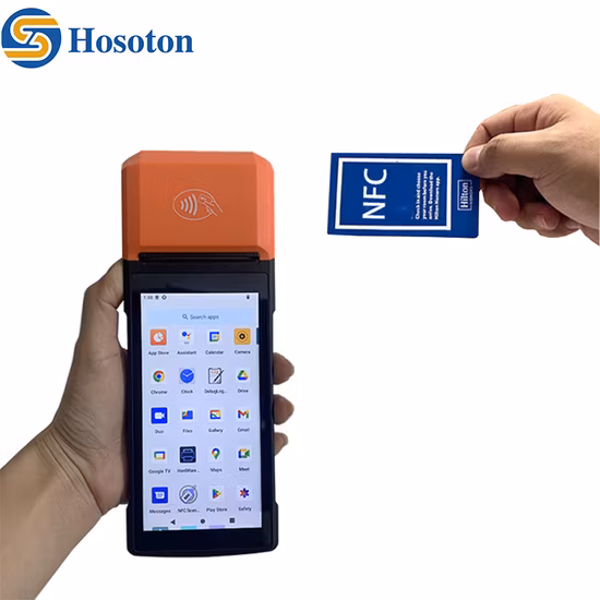 프린터 시스템 안드로이드 모바일 터치 POS Z500c를 갖춘 휴대용 핸드헬드 안드로이드 POS 단말기